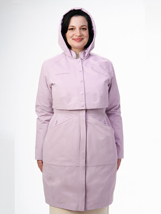Lavender Raincoat Sustainable Rain Jacket