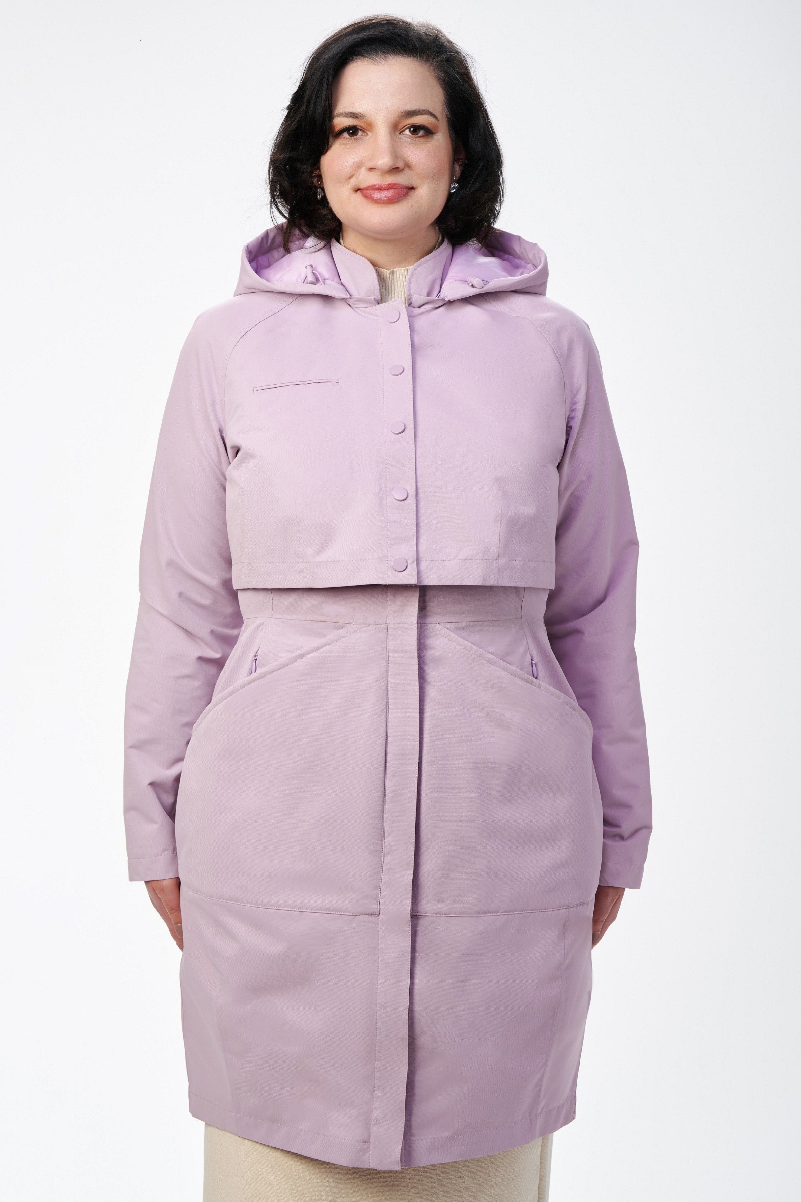 Women's fitted raincoat outlet with hood