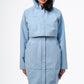 retro fashion light blue rain jacket