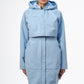beautiful light blue waterproof jacket with hood